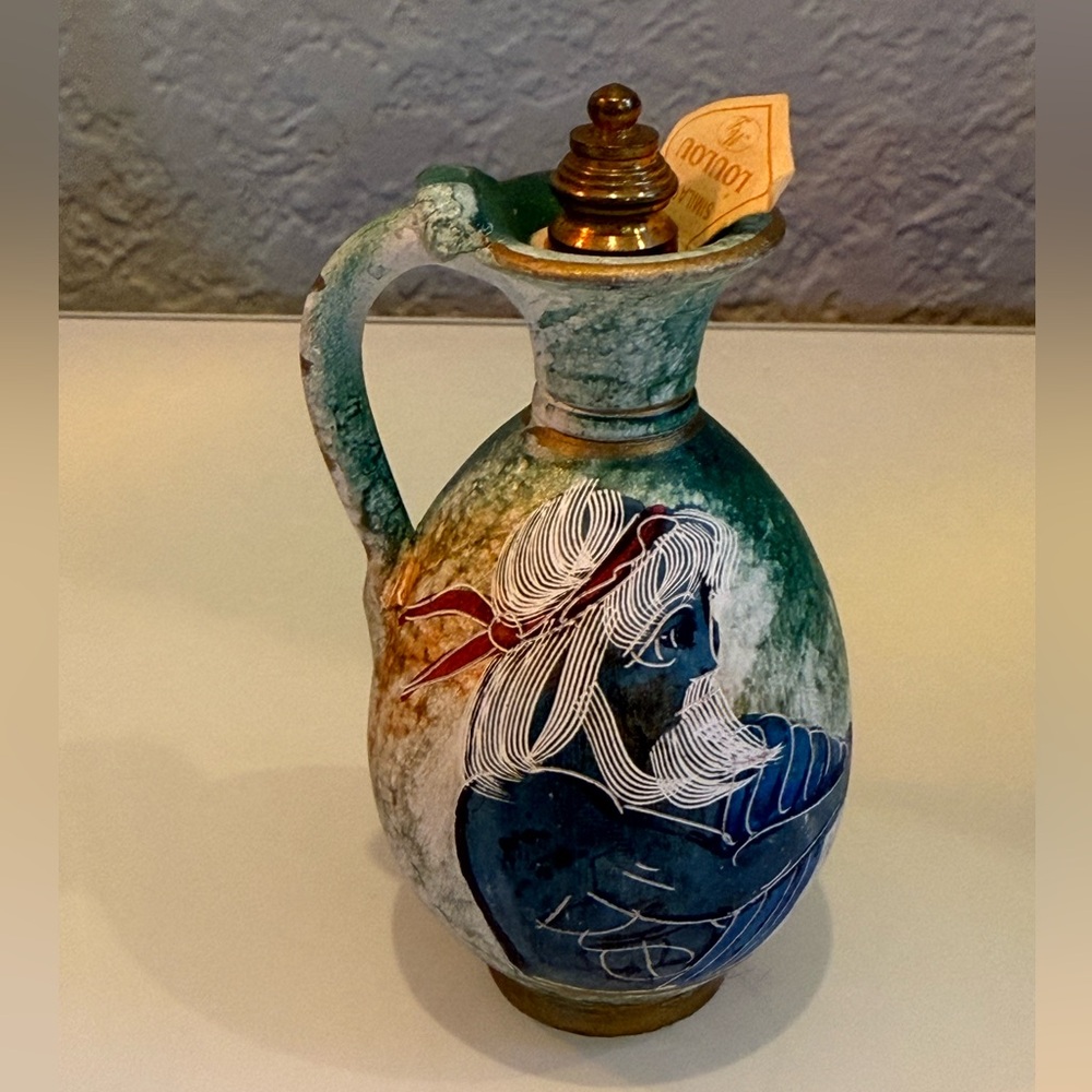 Beautiful Greek Pottery Perfume Bottle LOULOU
